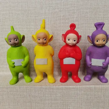1 бр. оригинални сладки кукли-телепузики kawaii, мультяшная силиконова vinyl кукла, фигурки, украси, играчки за деца
