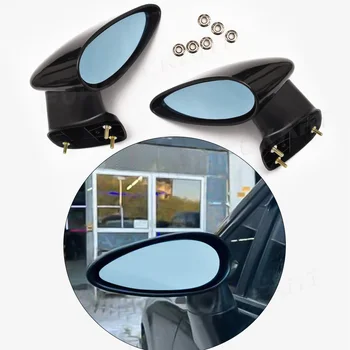 1 чифт странични огледала за обратно виждане за състезателен автомобил, черно огледало за обратно виждане, подходящ за HONDA JAZZ FIT GK5 14-17