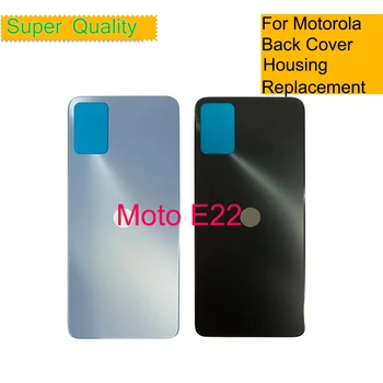 10 бр./лот за Motorola Moto E22, делото на отделението за батерията, на вратата на достъпа на корпуса, задни калъф за Мото E22, подмяна на корпуса на шасито