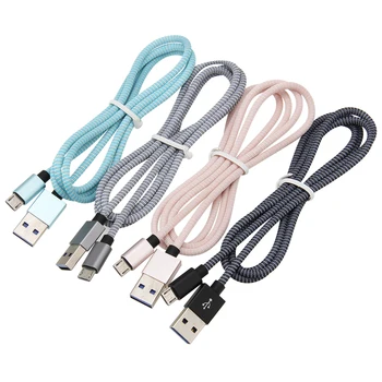 200 бр./лот USB кабел за iPhone Type C Бързо зареждане на данни зарядно устройство Micro USB кабел за осветление C Usb Кабели за мобилни телефони Android