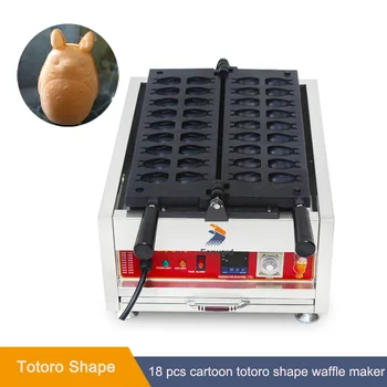 3.2 кВт от неръждаема стомана Аниматори Тоторо Вафельница 18 бр. машина за печене във формата на мультяшного Тоторо Машина за изработване на вафельниц Пекар