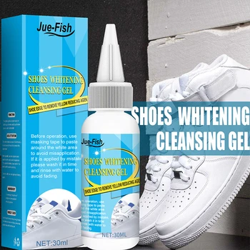 30/100 ml Гел за почистване на бели обувки, Почистване от петна на обувки, почистване на лак, пяна-раскислитель, гел за премахване на жълто край маратонки