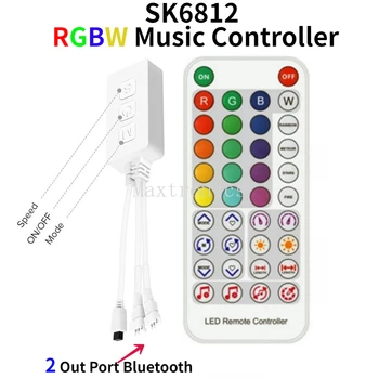 DC5V-24V SP617E Приложение Bluetooth Led Димер RGBW Музикален Контролер с Вграден Микрофон За SK6812 WS2814 TM1824 SM16704 UCS2904 Led Лента