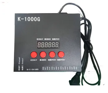 K-1000G, led пиксельный контролер SD-карта; автономен; изход за сигнал SPI; управление на 2048 пиксела; можете да изберете типа на чип с помощта на бутоните