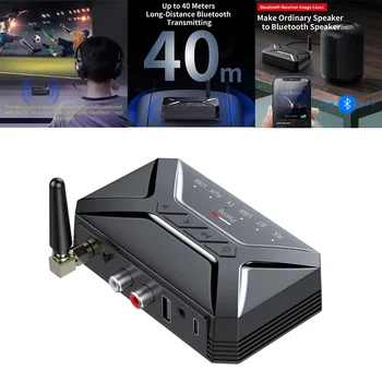 Siparnuo Ниска Забавяне Bluetooth 5,0 Предавател Приемник 40 М Безжичен Аудиоадаптер 3.5 мм AUX вход RCA Жак за Слушалки USB TV на PC