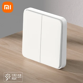 Xiaomi Smart Wireless Switch Двойни Клавишите, Без връзка с мрежата, по-Дълъг живот, Свободно Размещаемый Дистанционно Управление С Бърза Реакция за Mijia Mi Home APP
