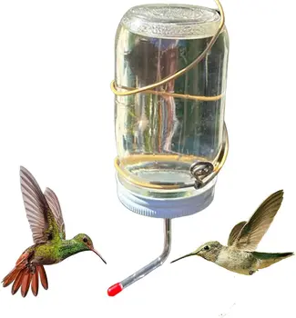 А за колибри от каменна банки - Подвесная ясла за птици под формата на банките за градината на открито - Преносим подвесная фидер колибри на открито, Креативна