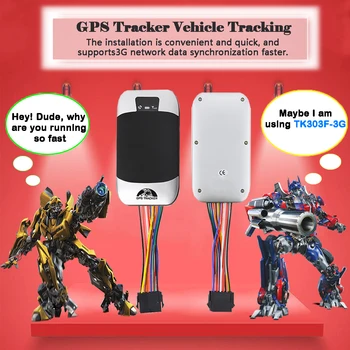 Автомобилен GPS тракер TK303F-3G актуализира точка на завоя автоматично Изключва система за подаване на масло и хранене, показва ниско зареждане на батерията, сигнализира за превишаване на скоростта