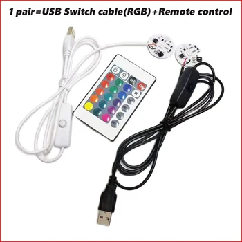Входна низковольтная цветна градиент на led RGB-панел dc 5 В 1-метров черен или бял USB-кабел и дистанционно управление.
