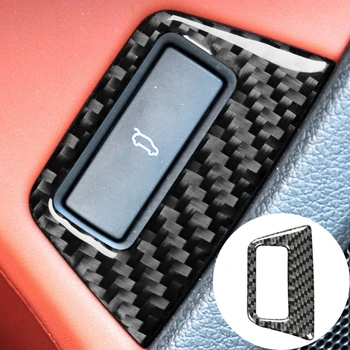 За Audi Q7 2007-2015 Автомобилни аксесоари от въглеродни влакна за салон, Бутон за повдигане на багажника, тапицерия, стикер, модификация, декоративна рамка
