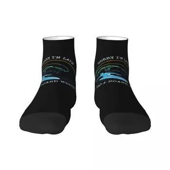 Забавни чорапи с цитати, за да сърфирате, мъжки и дамски топли модни чорапи за екипажа