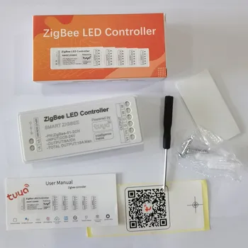 Контролер на приложението на HRISTO Zigbee DC5-24V Smart Single Color CCT RGB RGBW RGB + CCT Light Strip Timing Контролер За led лента 5050 5630