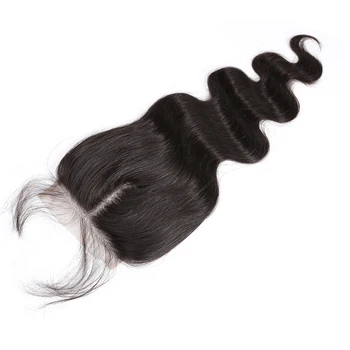 Лейси закопчалката с масова вълна 4X4, средно / Свободна част от Коси с естествен цвят, бразилски косата Реми, Закопчалка с детски обесцвеченными възли