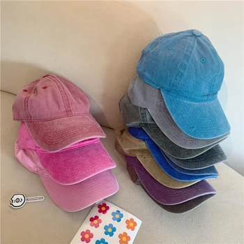 Лятна Однотонная дамски бейзболна шапка, Летни Регулируеми шапки унисекс, дамски, мъжки шапки от слънцето, черна и Бяла шапка в стил хип-хоп