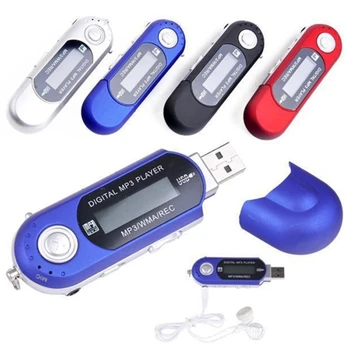 Модерен USB MP3 плейър с текстови дисплей, LCD екран, захранван с батерии AAA, 4G устройство, FM-радио, богат на функции за директна доставка