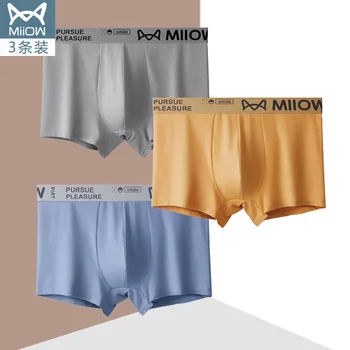 Мъжко бельо Miiow: панталони от чист памук, с графеновыми плоски ъгли, 3 бр.