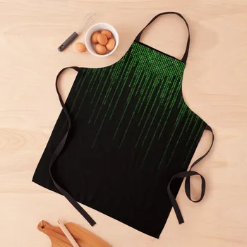Престилка Matrix green code, Униформи-готвач, жена на кухненски уреди За дома, Кухненски Инструменти, Аксесоари
