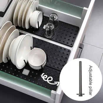 Разтегателен органайзер за кухненските чекмеджета Висококачествени материали за организиране на кухненски шкафове