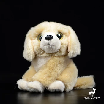 Рядка плюшен играчка с Големи Очи, кукла Голдън Ретривър, Модел на Кучето в Реалния Живот, подаръци за рожден Ден за момичета