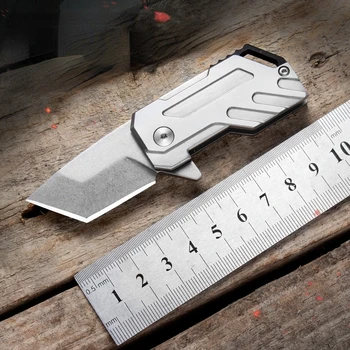 Сгъваем нож за оцеляване в дивата природа от стомана D2 с нож висока твърдост, многофункционален портативен нож за плодове, всекидневни домакински нож