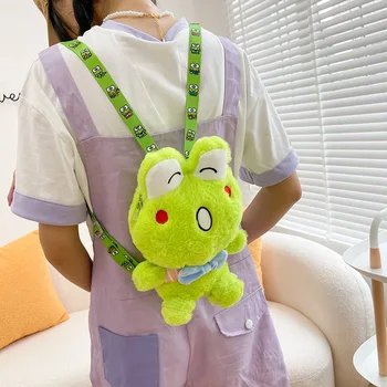 Скъпа чанта за кукли-жаби, новата личност, плюшено раница за момичета, кукла Kawaii, подарък за момичетата за рожден Ден, скъпа чанта