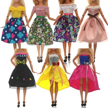 Стоп-моушън дрехи за Барби, 1 комплект, нови модни поли с лък, принцеса рокля, подходяща за кукли 11,8 инча, ежедневни облекла, подарък за момичета