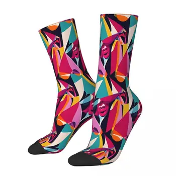 Стръмни Чорапи в стил Поп-Арт, Мъжки И Дамски Зимни Чорапи От Полиестер