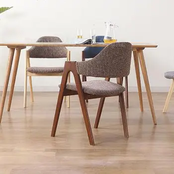 Трапезария стол от масивно дърво Nordic Home, Дъбов стол, стол за преговори, стол за прием на гости, Балкон, Атмосферата маникюрного ресторант за отдих, Облегалка