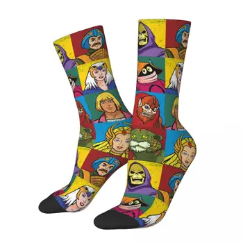Чорапи Friends He-Man The Master Of The Universe, нови чорапи Унисекс стил харадзюку с 3D принтом, средни чорапи-тръби