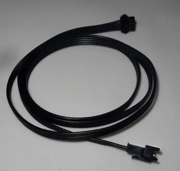 удлинительный кабел 4pin JST, дължина 1 м, 18AWG, е изцяло черен проводник, в единия край с конектор-жак, на другия край на с жак-жак